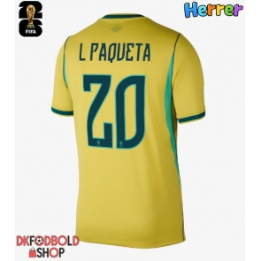 Brasilien Lucas Paqueta #20 Hjemmebanetrøje VM 2026 Kort ærmer Brasilien Lucas Paqueta #20 Hjemmebanetrøje VM 2026 Kort ærmer